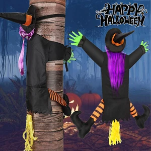 Halloween Fliegende Hexendekoration Hexe am Baum Hängend Deko für Veranda Garten - Bild 1 von 12