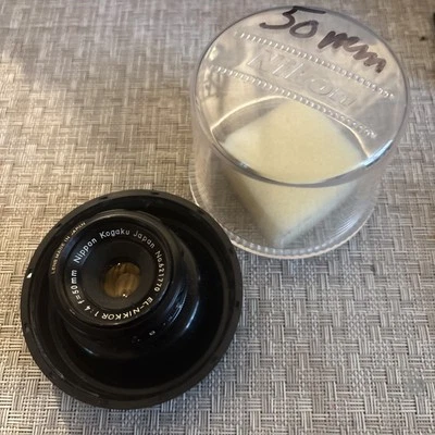 Lente de ampliación Nikon Nippon Kogaku El Nikkor 50 mm F4 con estuche OEM como nueva Foto 1 de 4