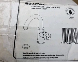 Delta Trinsic 559HA-CZ-DST Champagne Bronze High-Arc Single Handle Bath Faucet - Picture 1 of 10