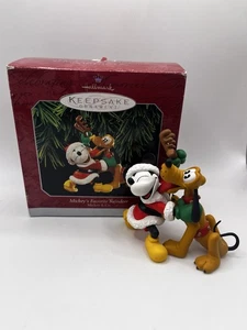 Hallmark Keepsake Ornament Mickey’s Favorite Reindeer Mickey & Co 1998 Pluto - Picture 1 of 7