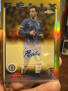 2024/25 Topps UEFA Chrome Joao Felix True Gold Auto /50 - Picture 1 of 7