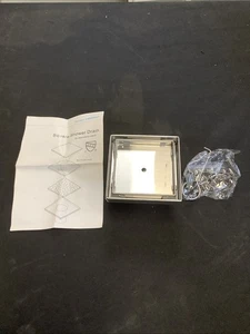 Signature Hardware 4” Shower Drain Channel Brushed Stainless SH439021SS H10 - Picture 1 of 6