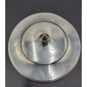 Wilcox & Wagner großer massiver Sterlingsilberdeckel für 4 5/8" Humidor/Pulverglas - Bild 1 von 3