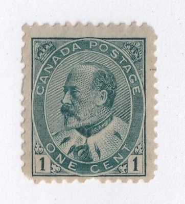 MATT'S STAMPS SCOTT CANADA #89, 1-CENT EDWARD VII 1903-1908 ISSUE, MH, CV$45 - Image 1 of 3