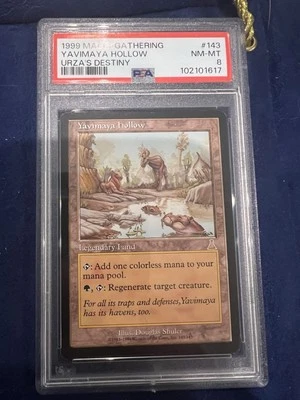Urza's Destiny Yavimaya Hollow PSA Graded 8 Magic MTG - Image 1 of 2