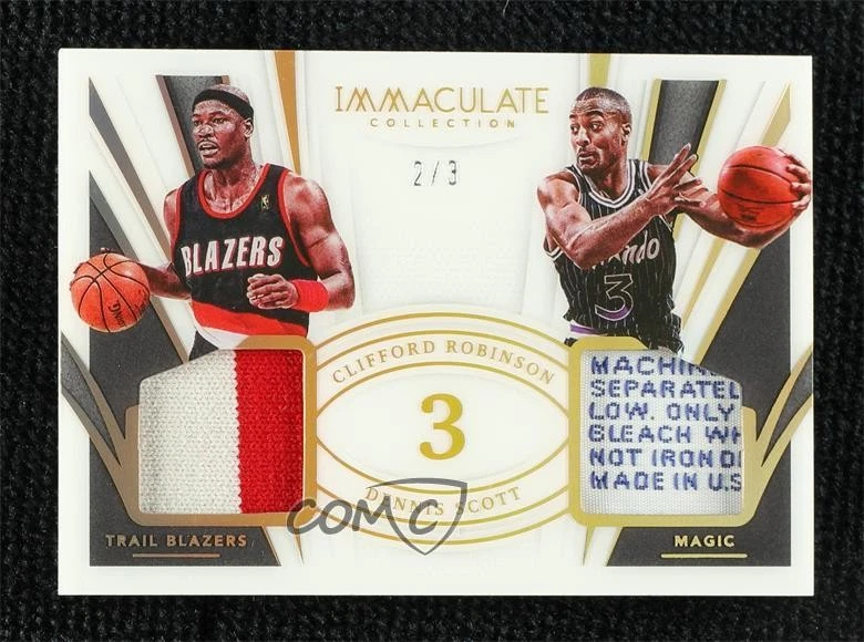 Camiseta Immaculate 2020-21 número/3 Clifford Robinson Dennis Scott parche doble Foto 1 de 2