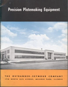Empresa Ostrander Seymour * Equipo de fabricación de placas de precisión * Catálogo de 42 páginas. - Imagen 1 de 3