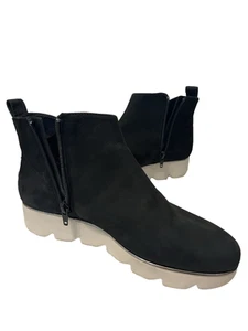 Alex Marie Casual Ankle Booties Womens 7.5 M Black Suede Zipper - Picture 1 of 14