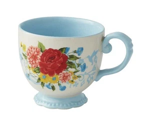 Taza de café The Pioneer Woman colorida rosa dulce 14,5 oz floral flor de peonía - Imagen 1 de 4