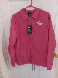 Nike SB Men's Shield Hot Pink Nylon Windbreaker Skate Jacket Size XSmall New - Picture 1 of 18