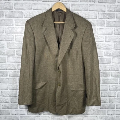 Abrigo deportivo Patrick James marrón 100 % seda 2 botones para hombre talla 44 L Foto 1 de 4