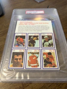 1970 Esso Power Players w/tab PSA 5 Jean Beliveau Paul Henderson Lou Angotti 1/1 - Picture 1 of 2