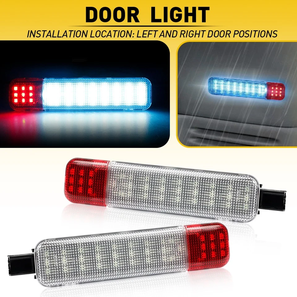 Светодиодная панель подсветки внутренней двери любезность прозрачные линзы подходят для GMC Sierra Classic 2007 - Изображение 1 из 4