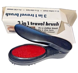 NOS Vintage 3 in 1 Travel Brush New in Original Box Made in Hong Kong - 1970's - Picture 1 of 5