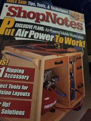 ShopNotes Vol 17 Issue 101 Sept Oct  2008 Air Power Ripping Accessory Likenew - Image 1 of 4