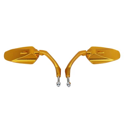 Gold Motorcycle Rear View Mirrors for Harley Softail Dyna Street Bob Low Rider  - Image 1 of 4