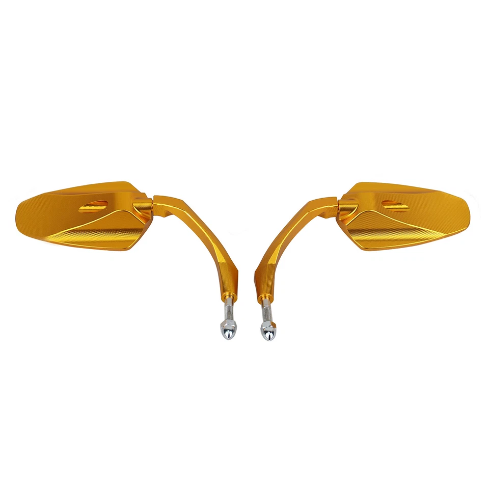 Espejos retrovisores dorados para motocicleta Harley Softail Dyna Street Bob Low Rider  Foto 1 de 4