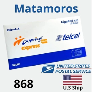 Karta SIM Telcel Mexico MATAMOROS TAMAULIPAS AKTYWOWANA dla NIEOGRANICZONYCH połączeń, SMS. - Zdjęcie 1 z 8