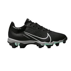 Women’s Nike Softball Cleats Hyperdiamond 4 Keystone Molded Size 10 Black White - Picture 1 of 15