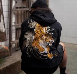 Mens Sweatshirt Sukajan Embroidered Punk Hoodie Hooded Jacket Japanese New - Picture 1 of 3