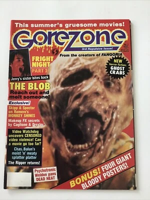 Gorezone Magazine Issue #3 1988 (The Blob, Romero, Fright Night) Bonus Poster - Image 1 of 4