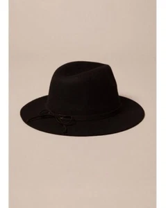 LUCKY BRAND adjustable women's wool felt fedora hat - Black - One size - Picture 1 of 11