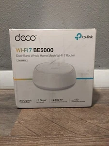 TP-Link Deco BE25 BE5000 Dual Band WiFi 7 Mesh Routers MLO 2.5Gbps 1 Pack TESTED - Picture 1 of 9
