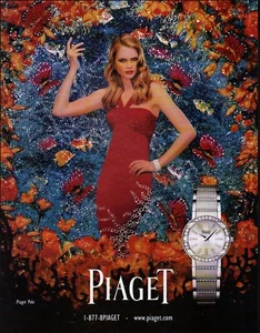2007 Print ad Piaget retro Watch Sexy Model Red Dress Photo not prod 08/22/22 - Picture 1 of 1