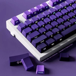 Purple Doubleshot Side Printed PBT Keycap Set for Cherry MX Mechanical Keyboards - Picture 1 of 9
