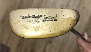 Matzie Velvet Touch Marlin half-mallet wood back 35in Brass Putter, steel shaft - Picture 1 of 11