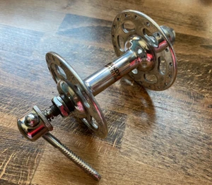 Vintage Normandy Luxe Competition GOLD LABEL High Flange Front Hub 36H w/ Skewer - Picture 1 of 7