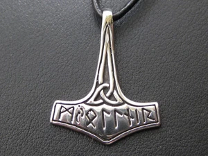 Thors Hammer Edelstahl Kettenanhänger Mjölnir beidseitig Chirurgen Stahl/ x910.1 - Picture 1 of 6