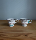 (2) Baileys Irish Cream Coffee Mugs Tea Cups Winking Eye Face Mr & Mrs 'YUM'