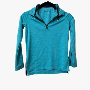 Under Armour Youth HeatGear 1/4 Zip Pullover Loose Fit Long Sleeve Top YSM Polye - Picture 1 of 8