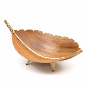 1 X Coconut Leaf Large Fruit Bowl - Natural - L 31cm - Brand New & Boxed - Picture 1 of 2