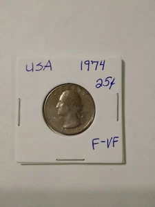 WASHINGTON QUARTER 1974 F-VF NICE COIN - Picture 1 of 1
