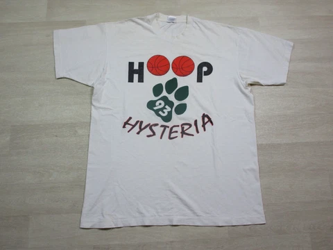 Vintage 1993 Ohio Bobcats Basketball T Shirt (XL) 90s Hoop Hysteria NCAA College Cover