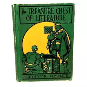 VTG THE TREASURE CHEST OF LITERATURE 5th YEAR COMPLETE 1935 CHARLES EICHEL - Imagen 1 de 7