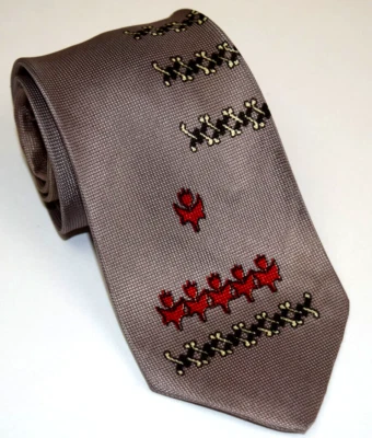 Neck Tie VTG Esquire Cravat 30s 40s Art Deco Industrial Design Tie 52.5" x 3" - Image 1 of 4