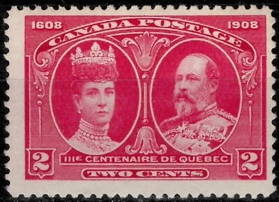 Canada Stamp 1908 / Sc#98 - 2¢ ☀ King Edward VII & Queen Alexandra MNH** - Image 1 of 2