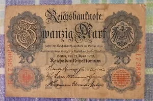 Circa April 1910 50 MARK Old German Banknote Paper Money - Picture 1 of 2