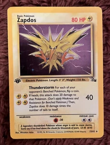 Pokémon Foglio Olografico Prima Edizione Zapdos - Foto 1 di 2