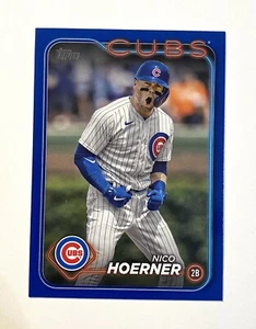 2024 Topps Series 1 Royal Blue #204 Nico Hoerner Chicago Cubs - Picture 1 of 2