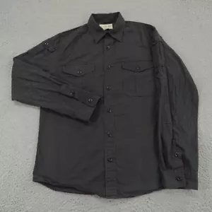 Polo Ralph Lauren Shirt Mens XL Black Shooting Patch Utility Pocket Hunting Fade - Picture 1 of 10