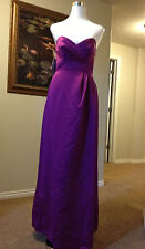 New Alfred Angelo-Violet Purple 10J-Satin Strapless Gown Bridemaid Long Dress