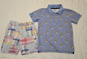 Gymboree SPRING CELEBRATIONS Boys Easter Rabbits Outfit 6 EUC - Picture 1 of 5
