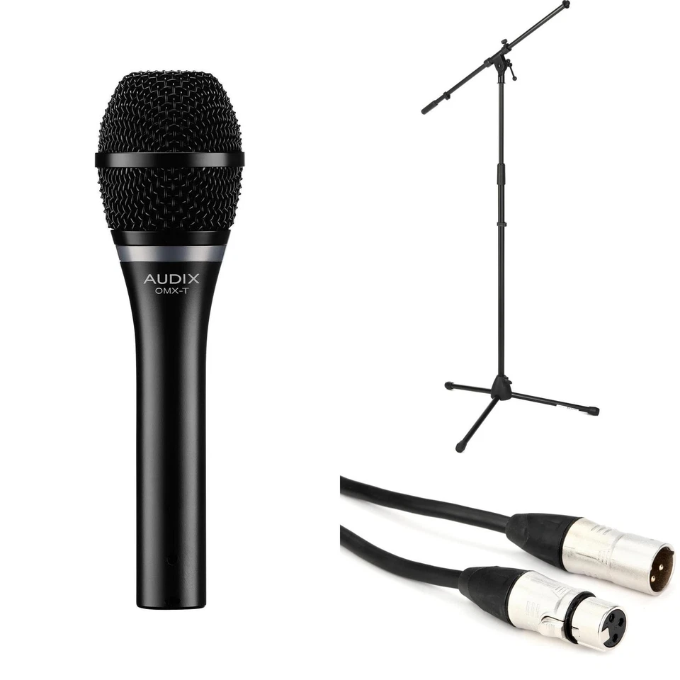 Audix OMX-T Dynamic Hypercardioid Vocal Microphone with Stand and Cable - Image 1 of 1