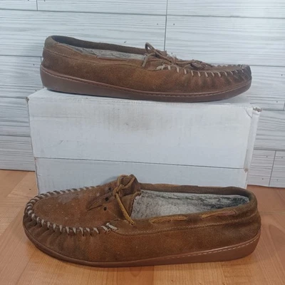 Mocasín Minnetonka Zapatos Para Hombres Talla 11 Casey Cuero Gamuza Piel Sintética Forrado Mocasín Foto 1 de 4