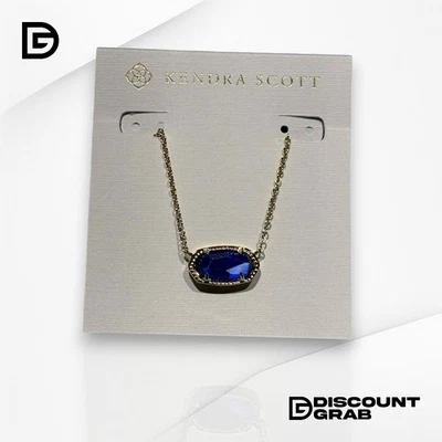 Kendra Scott Elisa Necklace in Gold – COBALT BLUE  Pendant - Image 1 of 2