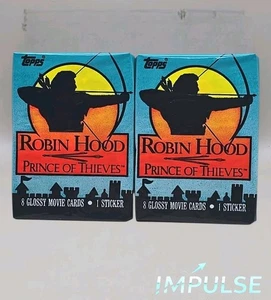 “2x Sealed 1991 Topps Robin Hood: Prince of Thieves Movie Cards (8 Cards +... - Picture 1 of 2